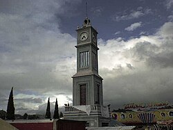 Monumental clock in Tlaxiaco