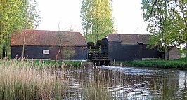 De watermolen gezien vanuit het noorden