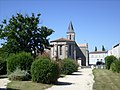 Le chevet de l'église, vu depuis le square de Kembs