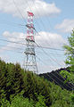 Hoogspanningsmast nabij centrale van Coo-Trois-Ponts (België)