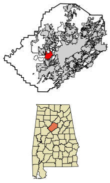 Jefferson County Alabama Incorporated and Unincorporated areas Pleasant Grove Highlighted 0161008.svg