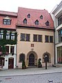 Martin Luther's Death House, considered the site of Luther's death since 1726. However the building where Luther actually died (at Markt 56, now the site of Hotel Graf von Mansfeld) was torn down in 1570.[259]