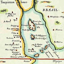 16th-century map of Guanabara Bay