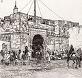 Bab El Khadra avant sa destruction en 1881.