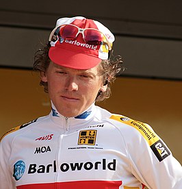 Pfannberger vóór de start van Luik-Bastenaken-Luik 2008