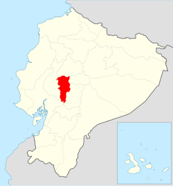 Location of Bolívar Province in Ecuador.