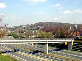 De voormalige B227 in Essen-Kupferdreh (heden de A44)