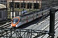 Civia 465 Rodalies de Catalunya festéssel Sant Andreu Comtal állomás közelében (Barcelona)