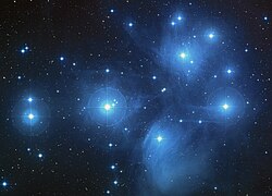 Image of the Pleiades star cluster