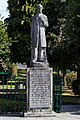 Statue of John Mitchel in Newry, Northern Ireland inscribed "John Mitchel 1815-1875 After twenty seven years in the exile for the sake of Ireland he returned with honour to die among his own people and he rests with his parents in the 1st presbyterian old meeting house green at Newry." Newry, Northern Ireland, September 2013.