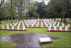 View of the neighborhood Stavne Cemetery