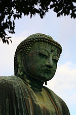 Dettaglio del viso del Daibutsu