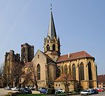 Südostseite der Kirche Mariä Himmelfahrt (Notre-Dame de l’Assomption)