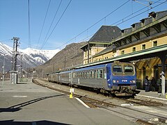 La Z 7319 en UM en gare de Latour-de-Carol-Enveitg.