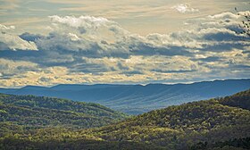 Manassas Gap taken from Apple Mountain Lake (Linden, VA)