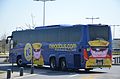 Arrière d'un Megabus en gare de Champagne Ardenne TGV, en avril 2016.