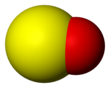 Spacefill model of sulfur monoxide