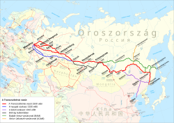 A Bajkál–Amur-vasútvonal útvonala