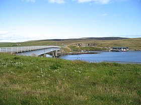 Pont reliant Trondra à Burra Ouest