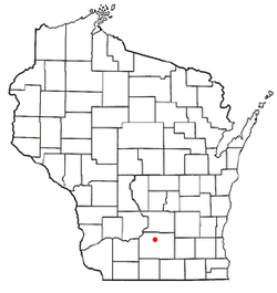 Location of Waunakee, Wisconsin