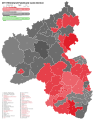 2011 Rhineland-Palatinate state election, Red is SPD, Black is CDU