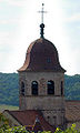 Gigny (39) - Clocher octogonal de l'abbaye romane (pas clocher-porche)