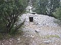 De Dolmen du Lamalou wordt afgedekt met een cairn