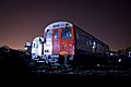 London Underground A Stock subway cars wait to be scrapped at CF Booth, Rotherham, England