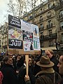 Une affiche durant la marche républicaine