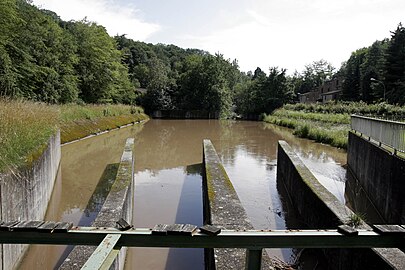 Das Hochwasserrückhaltebecken in Schönberg