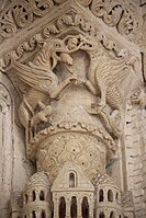 A capital of the south portal of Bourges Cathedral, 1160-1170 c.