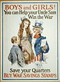 Uncle Sam Boys and Girls! propagandaplakat fra 1917