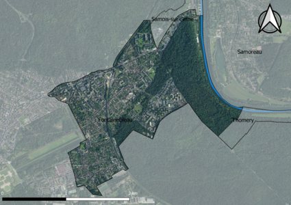 Carte orhophotogrammétrique de la commune.