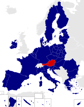 آسٹریا (یورپی پارلیمان انتخابی حلقہ) is located in European Parliament constituencies 2014