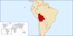 Location of Bolivia