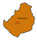 Map of Tambunan District, Sabah 沙巴州担布南县地图