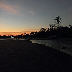 Okaba village at dusk