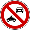 No motor vehicles