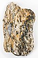 Image 16Schist is a metamorphic rock characterized by an abundance of platy minerals. In this example, the rock has prominent sillimanite porphyroblasts as large as 3 cm (1.2 in). (from Mineral)