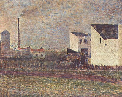 La Banlieue par Georges Seurat, huile sur toile, 1882-1883.