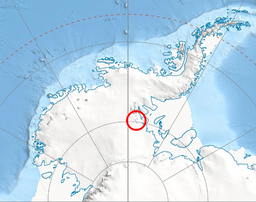 Plasseringa til Heritage Range in Vest-Antarktis