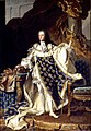 Louis XV in coronation robes, by Hyacinthe Rigaud (1730), Musée de l'Histoire de France (Versailles)