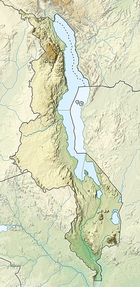 Map showing the location of Liwonde National Park