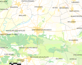 Mapa obce Saint-Rémy-de-Provence