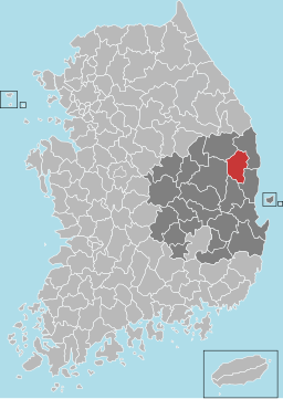 Yeongyang-guns läge i Norra Gyeongsang och Sydkorea