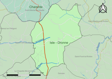 Carte en couleur présentant le(s) SAGE couvrant le territoire communal