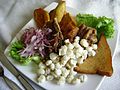 Chicharrón, Spanish fried pork rinds, widely distributed throughout Hispanic world.