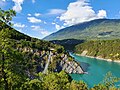 Passerelle de l'Ébron et lac du Monteynard