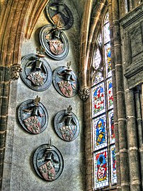 Totenschilde in der Lorenzkirche