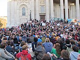 A crowd of protestors in London on October 15, 2011.